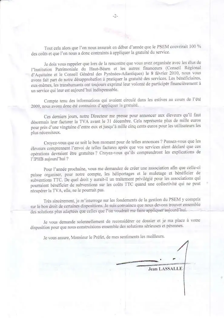 Lettre Lassalle