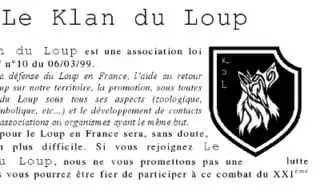 écusson du Klan du Loup