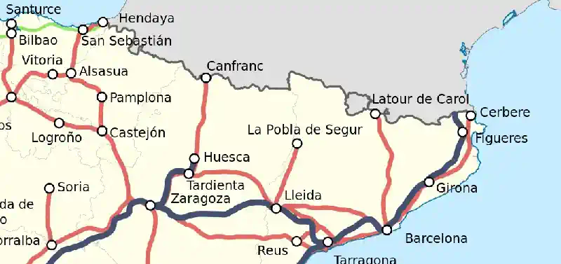 Réseau des Chemins de Fer SNCF en 1972