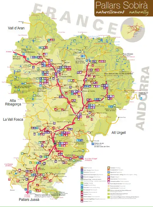 Carte Tourisme Pallars Sobira